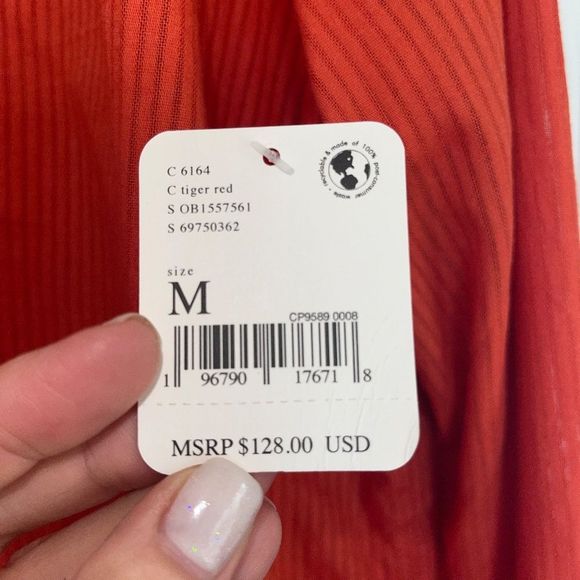 We The Free Tuxedo Shirt Tiger Red NWT - Picture 7 of 12